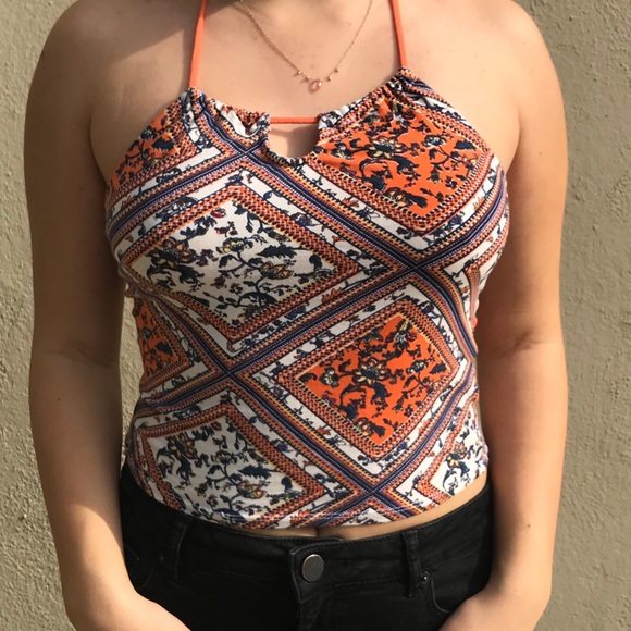Halter Pattern Tank Top - Picture 1 of 3